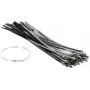 DELTA Montage Stainless Steel Cable Tie SSCT-400X7.9 - 100 Pieces, 400 mm Length, 7.9 mm Width, AISI 304, Silver