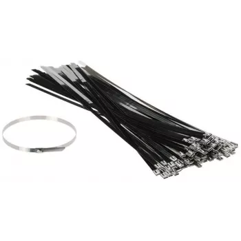 DELTA Montage Stainless Steel Cable Tie SSCT-450X7.9 - 450mm x 7.9mm, 100 Pack, AISI 304, Natural Silver