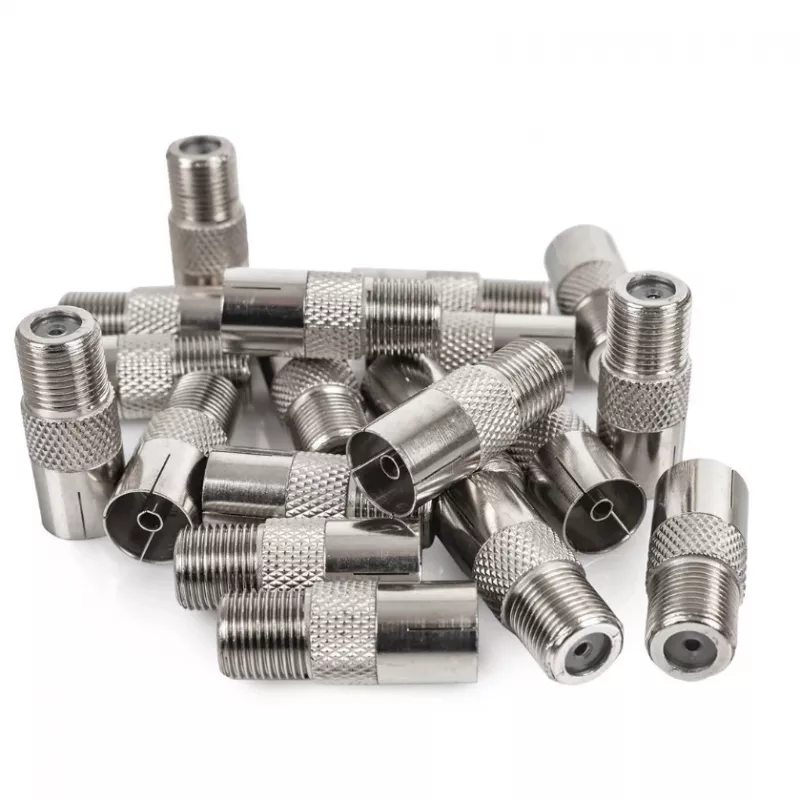 Spacetronik F-Type / IEC Coaxial Connector Module - 100 pcs White