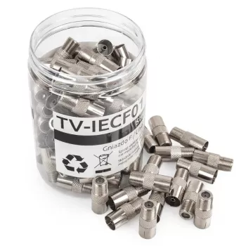 Spacetronik F-Type / IEC Coaxial Connector Module - 100 pcs White
