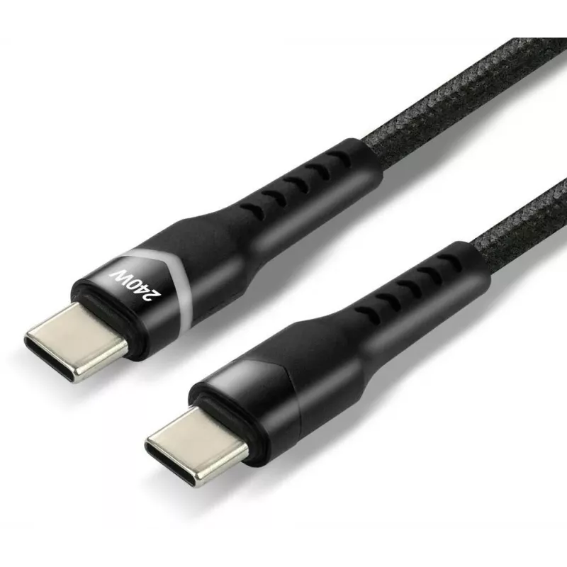 EVERACTIVE USB-C to USB-C Cable 2m 240W RGB LED Black CBB-2PDRS
