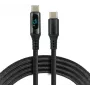 USB-C to USB-C Cable with LCD Power Display, 3m, 45W PD, Black