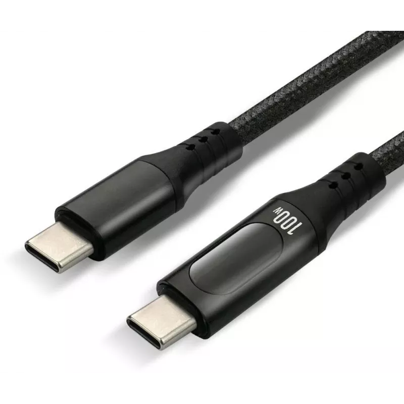 USB-C to USB-C Cable 2m 100W LCD Power Display everActive CBB-2PD5L