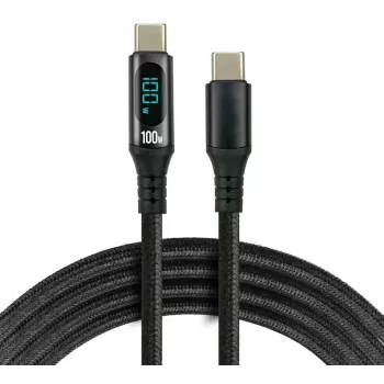USB-C to USB-C Cable 2m 100W LCD Power Display everActive CBB-2PD5L