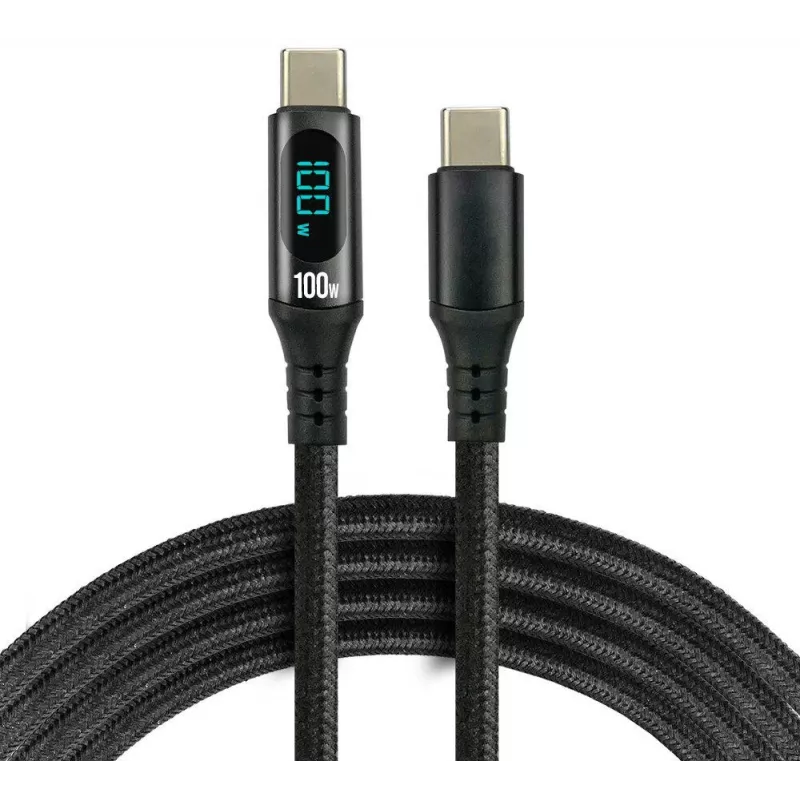 USB-C to USB-C Cable 2m 100W LCD Power Display everActive CBB-2PD5L