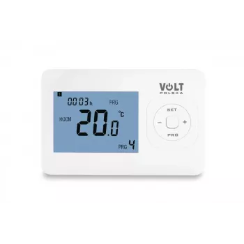 VOLT POLSKA Comfort HT-02 Wired Programmable Room Thermostat, White