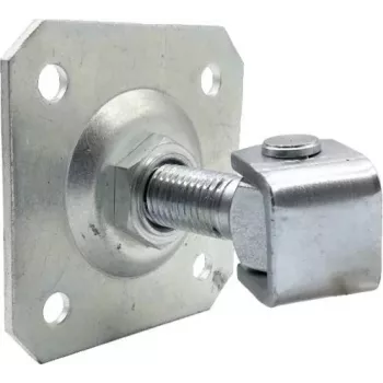 PSG Adjustable Weld-on Hinge 61.019.01 with Mounting Plate 100x100x4mm - M20 Thread (Galvanized Eye)