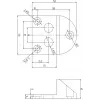 PSG 61.191 Screw-on Gate Stopper (130x150/H65) Rubber-Coated