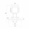 PSG 61.013.01 Weld-On Hinge - M20 Thread (Adjustable, Galvanized Eye)