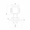 PSG 61.012.01 Weld-On Hinge - M16 Thread (Adjustable, Galvanized Eye)