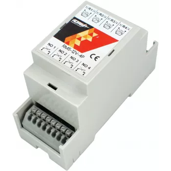 ROPAM RM5-12V-4P 4-Channel 12V DC SPDT Relay Module with LED Indicators