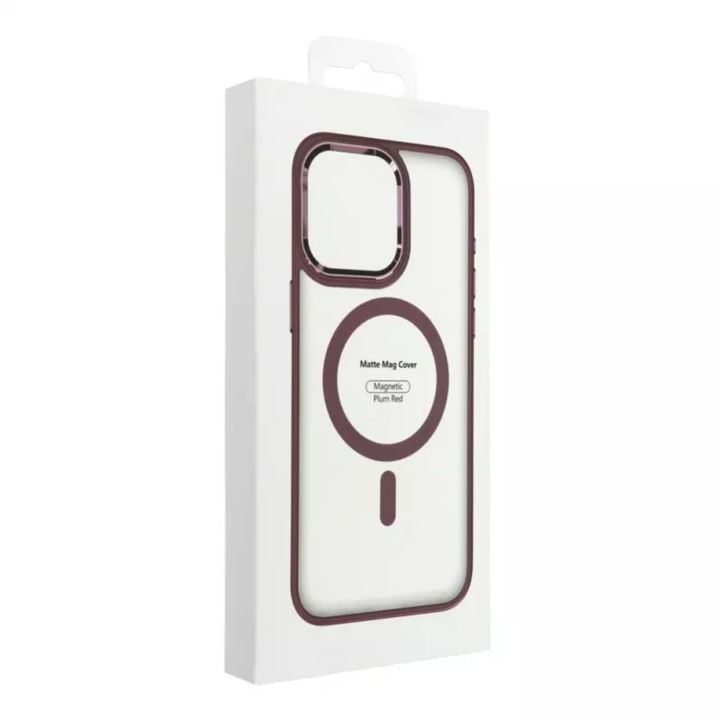 OEM Case for iPhone 17 Pro Max Matte Mag Cover Compatible with MagSafe Red