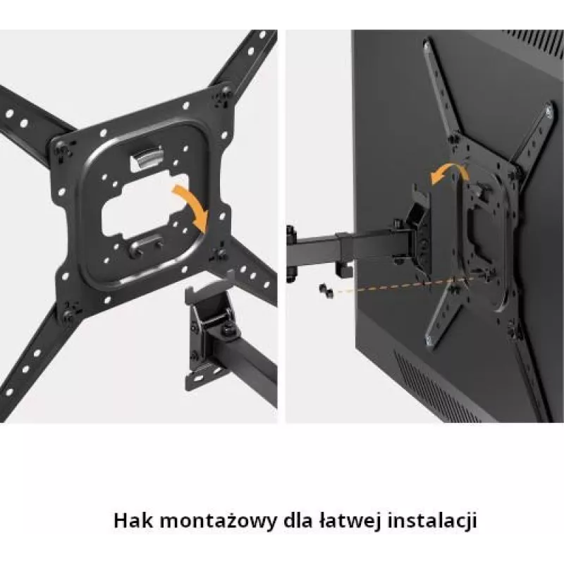 GETFORT GF-FM2365-30 Full-Motion TV Mount for LED/LCD 23-65 inch, 30kg, VESA 400x400, Black