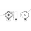MITON MT-P1280-D21-B Surface-Mounted Junction Box, Grey (RAL 7035), IP65, IK07, ABS