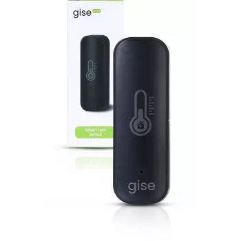 GISE Smart Temperature and Humidity Sensor Wi-Fi Black | Tuya | GTHS-WF-01-B
