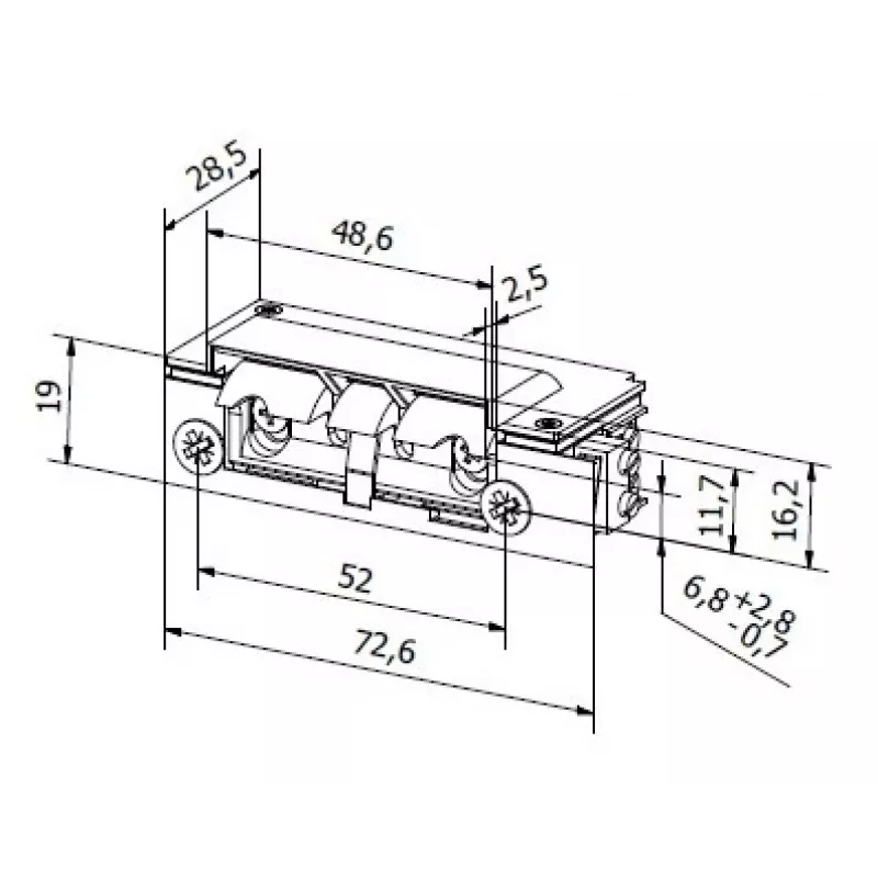 BIRA HARTTE XS00U-C Electric Strike XS Series 12-24V AC/DC Low Current with Latch Release