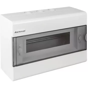 ELEKTRO-PLAST OPATÓWEK SRn-12 Surface-Mounted Distribution Board 12 Modules 1 Row IP40 Transparent Door