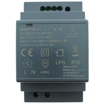 ESPE HDN-6012 DIN Rail Power Supply 12V 54W 4.5A