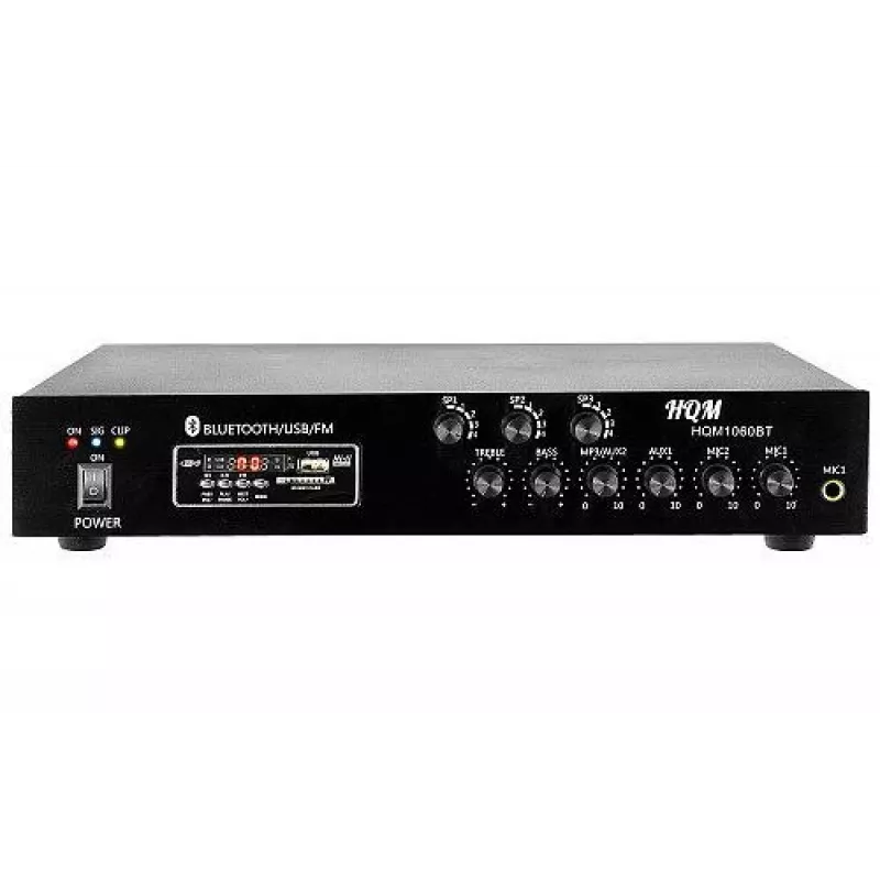HQM HQM1060BT/S 60W PA Amplifier with Bluetooth, USB, SD, FM Radio