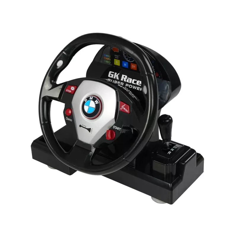 LEAN TOYS Remote Controlled BMW M3 White 2.4G Pilot Steering Wheel 1:18 Sound Lights
