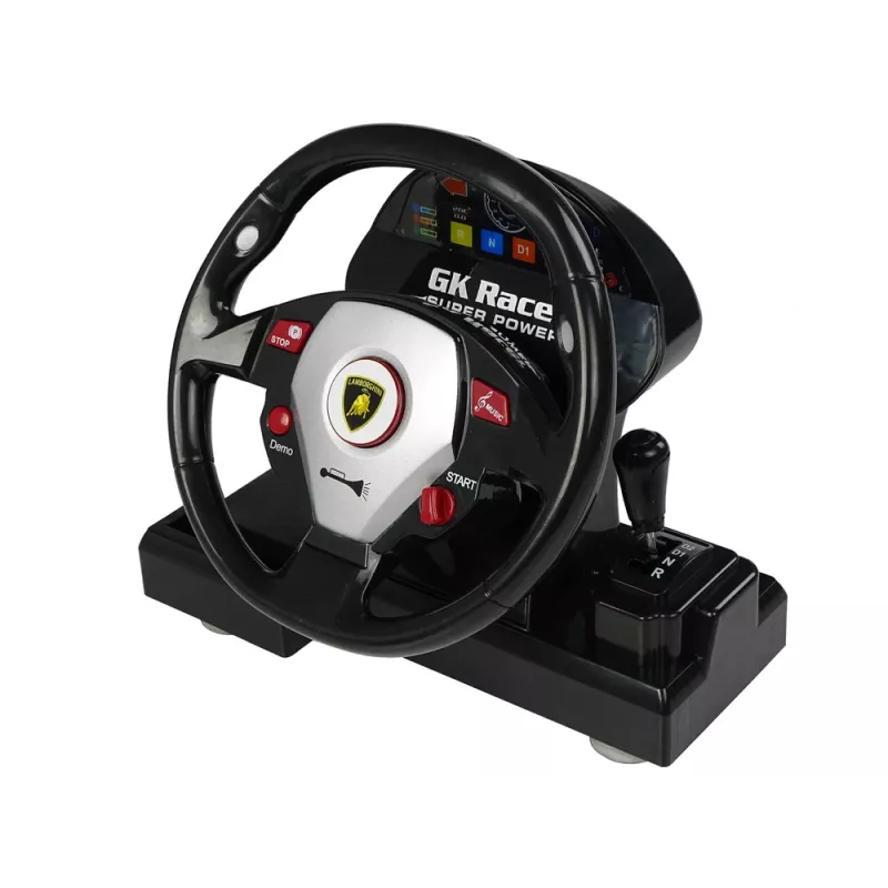 LEAN TOYS Remote Controlled Lamborghini Veneno Yellow 2.4 GHz Steering Wheel RC Car with Sound and Lights