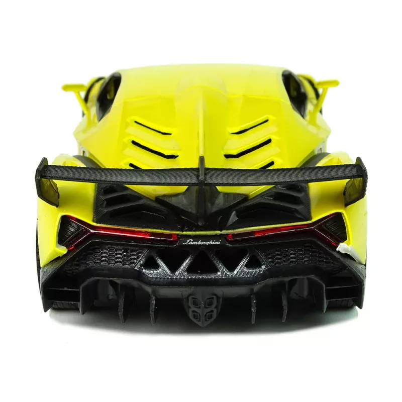 LEAN TOYS Remote Controlled Lamborghini Veneno Yellow 2.4 GHz Steering Wheel RC Car with Sound and Lights