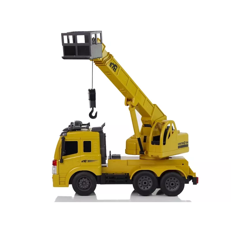 LEAN TOYS Remote Controlled Truck 1:20 Lift Crane Pilot 2.4G Sound Lights
