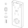GREEN CELL EV Wallbox Mounting Spacer for HabuDen Charger, 50 mm, Black, ABS Plastic, Cable Management, Ventilation, EVGCAKHS1