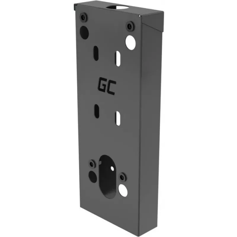 GREEN CELL EV Wallbox Mounting Spacer for HabuDen Charger, 50 mm, Black, ABS Plastic, Cable Management, Ventilation, EVGCAKHS1