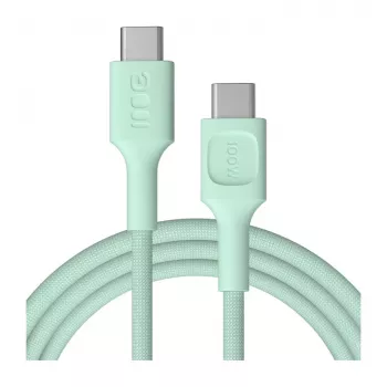 Green Cell PowerStream USB-C to USB-C Cable 100W 2m Mint Green