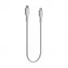 Green Cell PowerFlex USB-C to USB-C Cable 100W PD Fast Charging 0.3m White