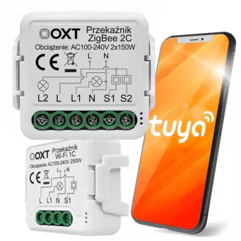 OXT Mini 2-Channel ZigBee Tuya Smart Switch Module
