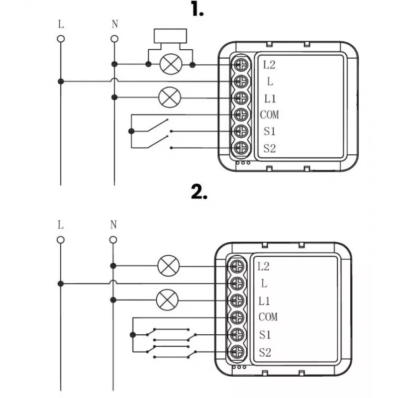 OXT Mini Relay Module 2-Channel No Neutral ZigBee TUYA T272
