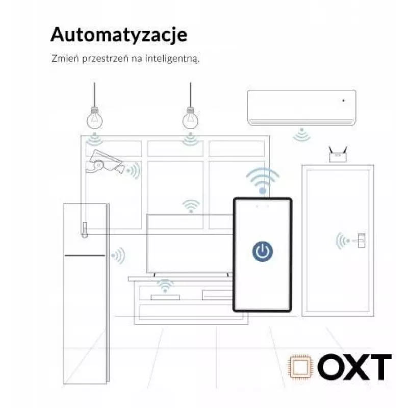 OXT T220P Wi-Fi Relay Module, 1 Circuit, 16 A, Power Metering, Tuya