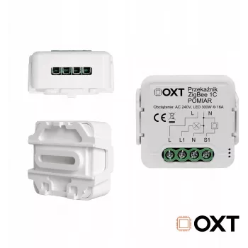 OXT T260P 1-Channel 16A Smart Relay Module with Power Monitoring, ZigBee 3.0, Tuya Compatible