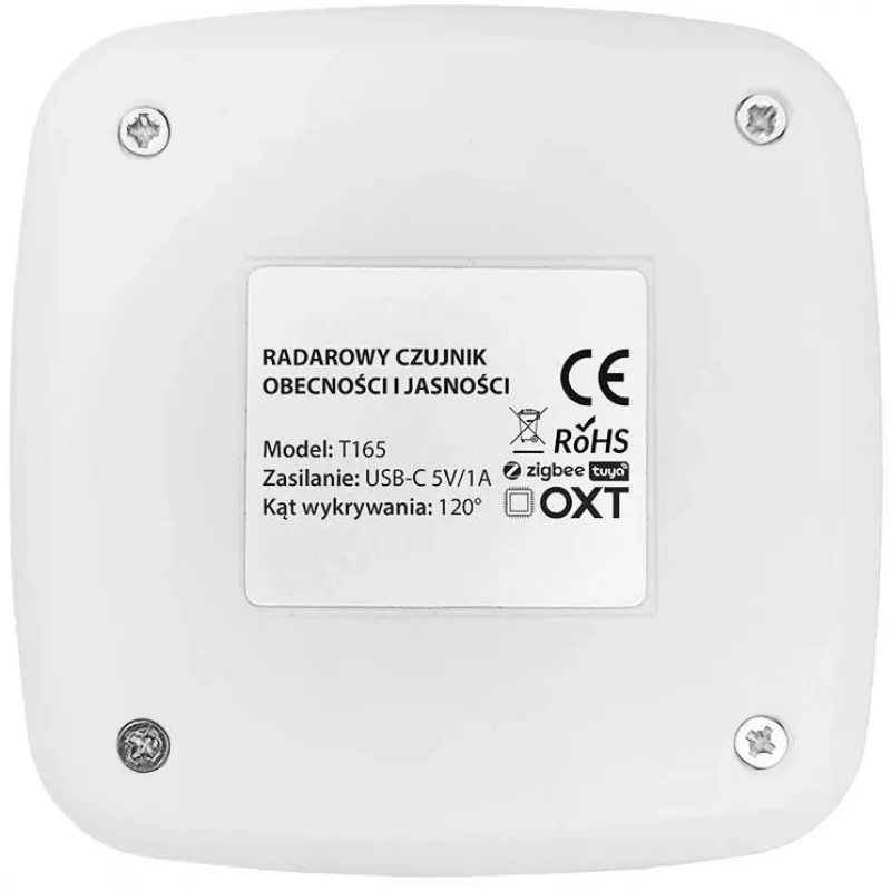 OXT T165 USB ZigBee Tuya Millimeter Wave Radar Presence and Brightness Sensor