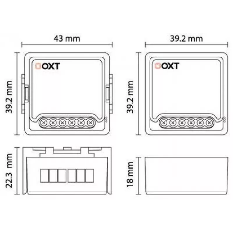 OXT Mini Smart Blind and Shutter Controller Module WiFi+RF Tuya T229