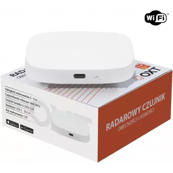 OXT T155 24GHz Millimeter Wave Radar Presence Sensor with Brightness Sensor, USB WiFi Tuya Smart