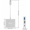 ZENWIRE BYL-2008N 3-in-1 MHL Hub USB-C to HDMI 4K Adapter, Space Gray