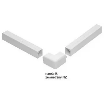 STASIŃSKI SP. Z O.O. External Corner for Electrical Trunking, White NZ 90x60 (1 Piece)