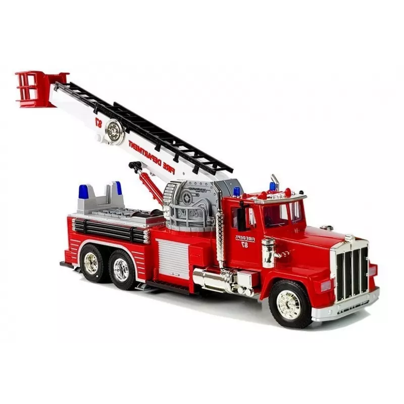LEAN TOYS Firetruck Extendable Rotary Ladder R/C Sound Light Siren