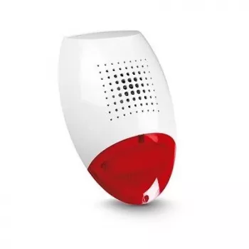 SATEL SP-500 R Wired Outdoor Siren with Strobe, Red Housing, White LED