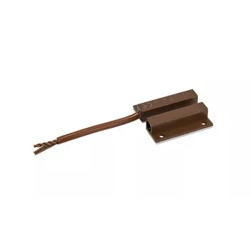 SATEL S-1 BR Surface-Mount Magnetic Contact Sensor (Brown) with Tamper Protection