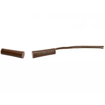 SATEL K-2 2E BR Surface Mount Magnetic Contact Sensor with Double EOL Resistors, Brown