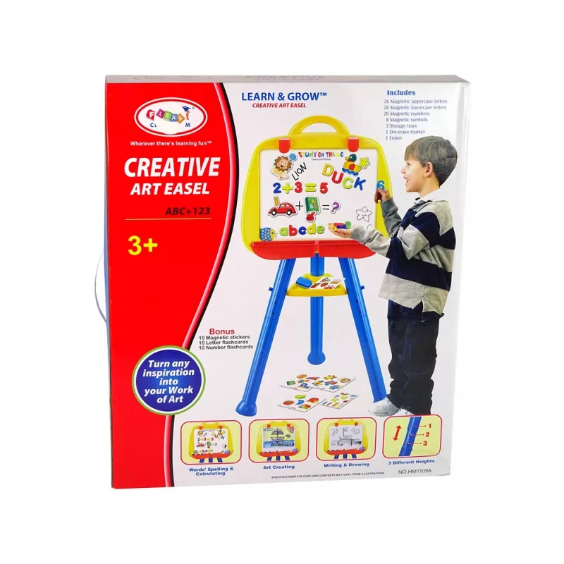 LEAN TOYS Standing Magnetic Whiteboard Magnet 1200x900 mm Double-Sided 360° Rotating