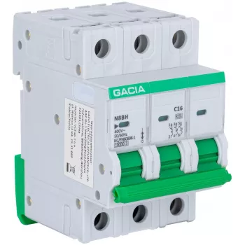 GACIA N8BH 10kA C 3P 63A Miniature Circuit Breaker (MCB)