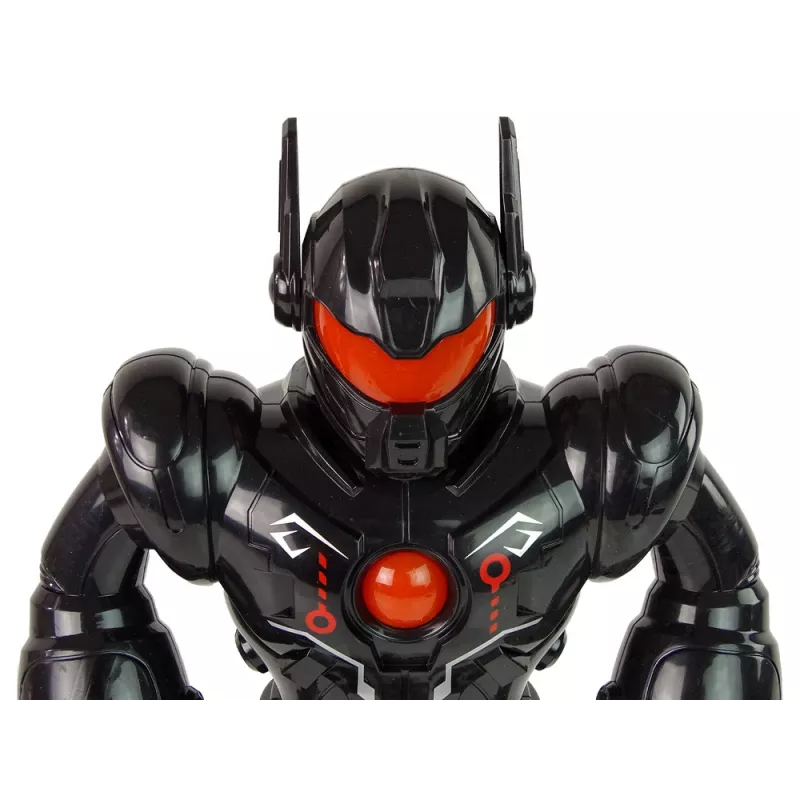 LEAN TOYS Interactive Robot Walks Sound Lights Black