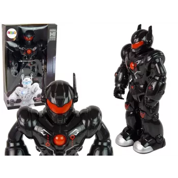LEAN TOYS Interactive Robot Walks Sound Lights Black