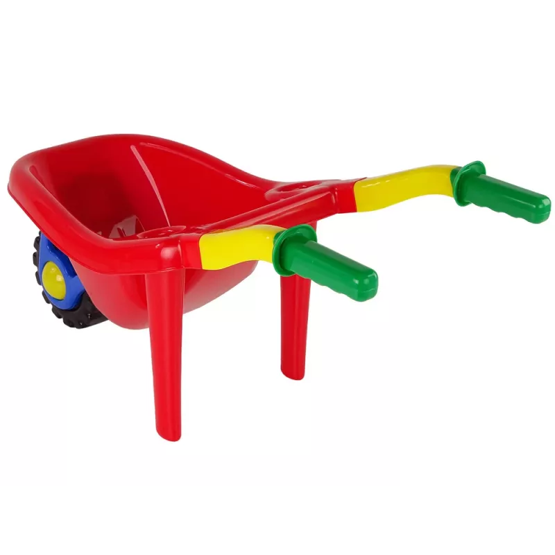 HEMAR Large Coloured Garden Wheelbarrow Red 100L 120kg