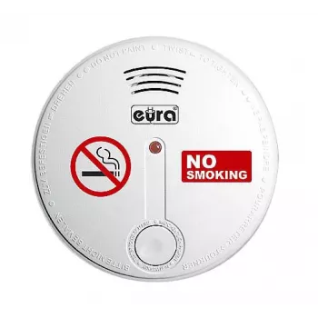 EURA SD-20B8 Photoelectric Smoke Detector, White, 9V Battery